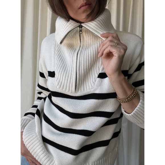 JANE STRIPED PULLOVER — In Off white - Picture 2 of 9